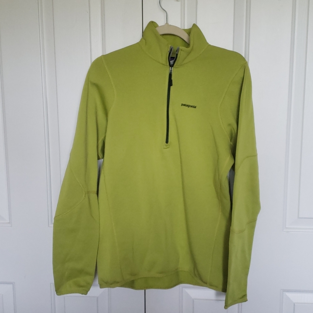 Green 1/2 zip Fleece Pullover Sweatshirt